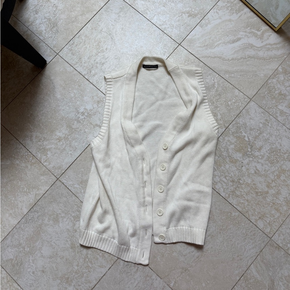 Brandy Melville white vest cardigan